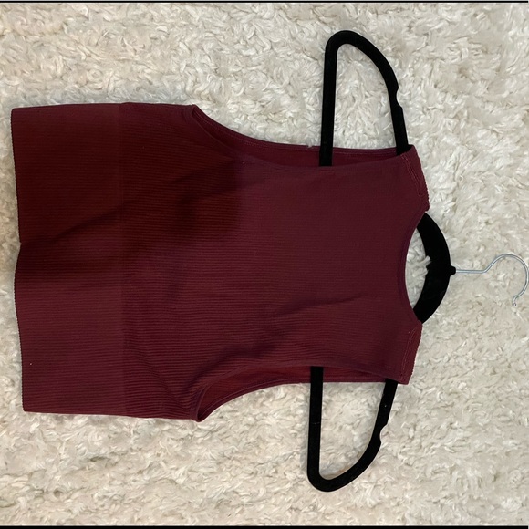 Urban Outfitters Out From Under Plunging Tank in Maroon - Picture 2 of 2